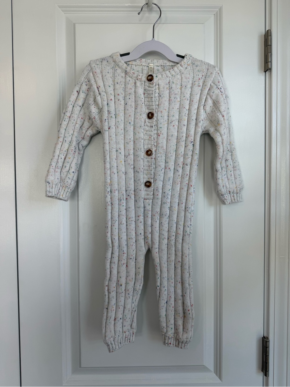 OAT Wide Ribbed Knit Jumpsuit ‘Sprinkle’ Size 1-2 Years